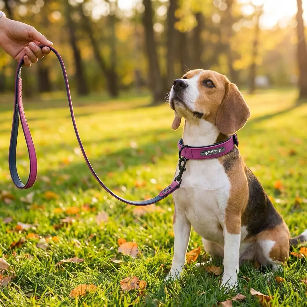 Hundehalsband mit Namen – Blau