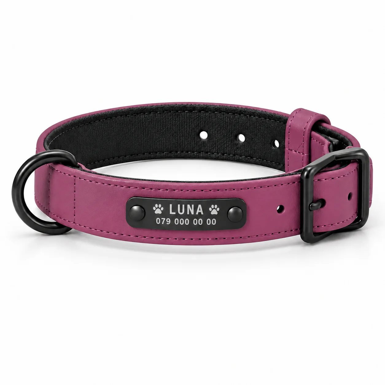 Hundehalsband in Purpurrot