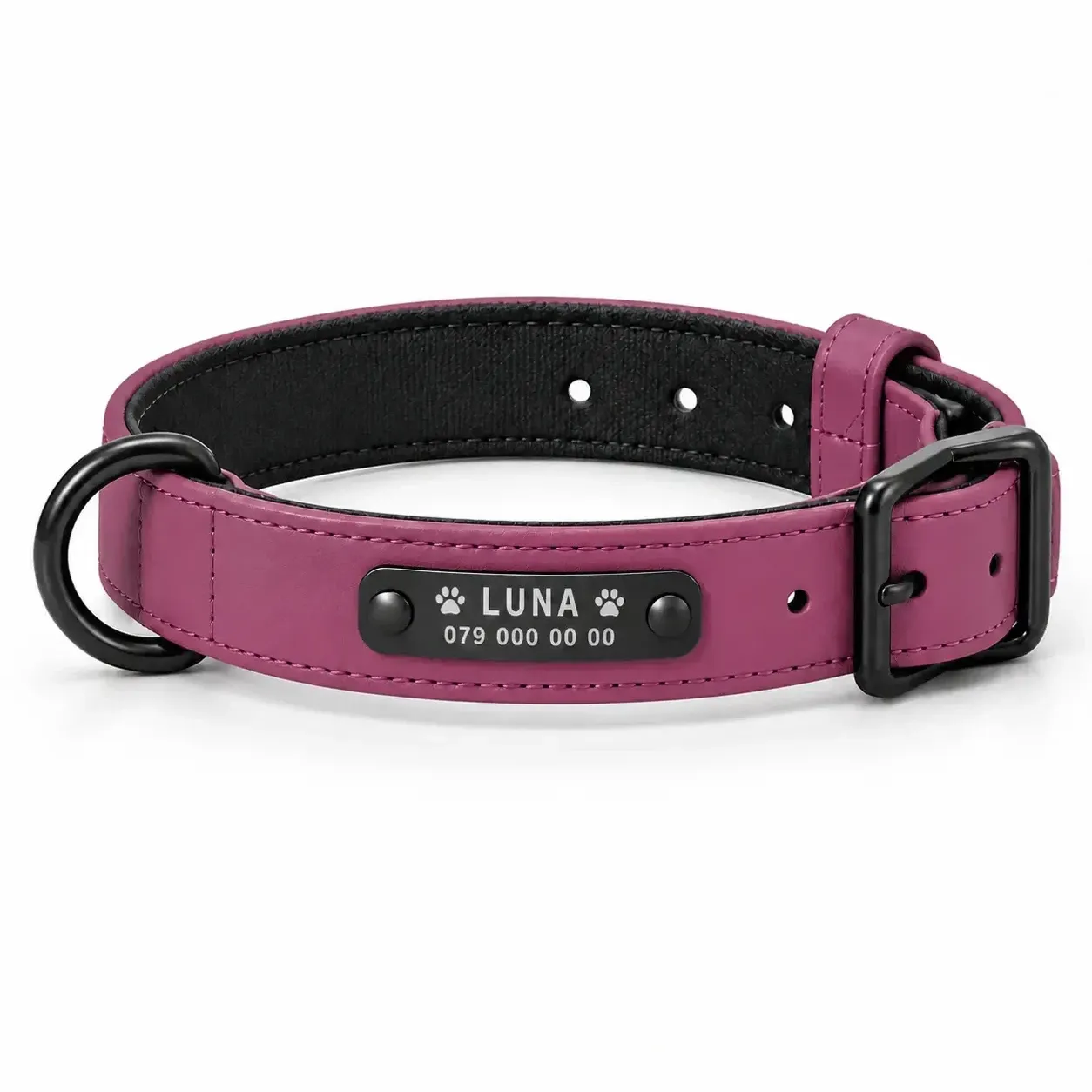 Hundehalsband in Purpurrot